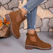 Round Toe Block Heels Boots | Boots Daverri Fashions