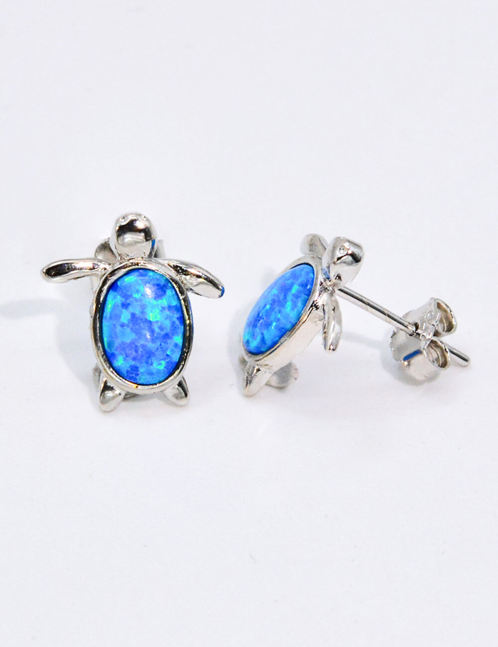 Opal Turtle Stud Earrings | Earrings Daverri Fashions