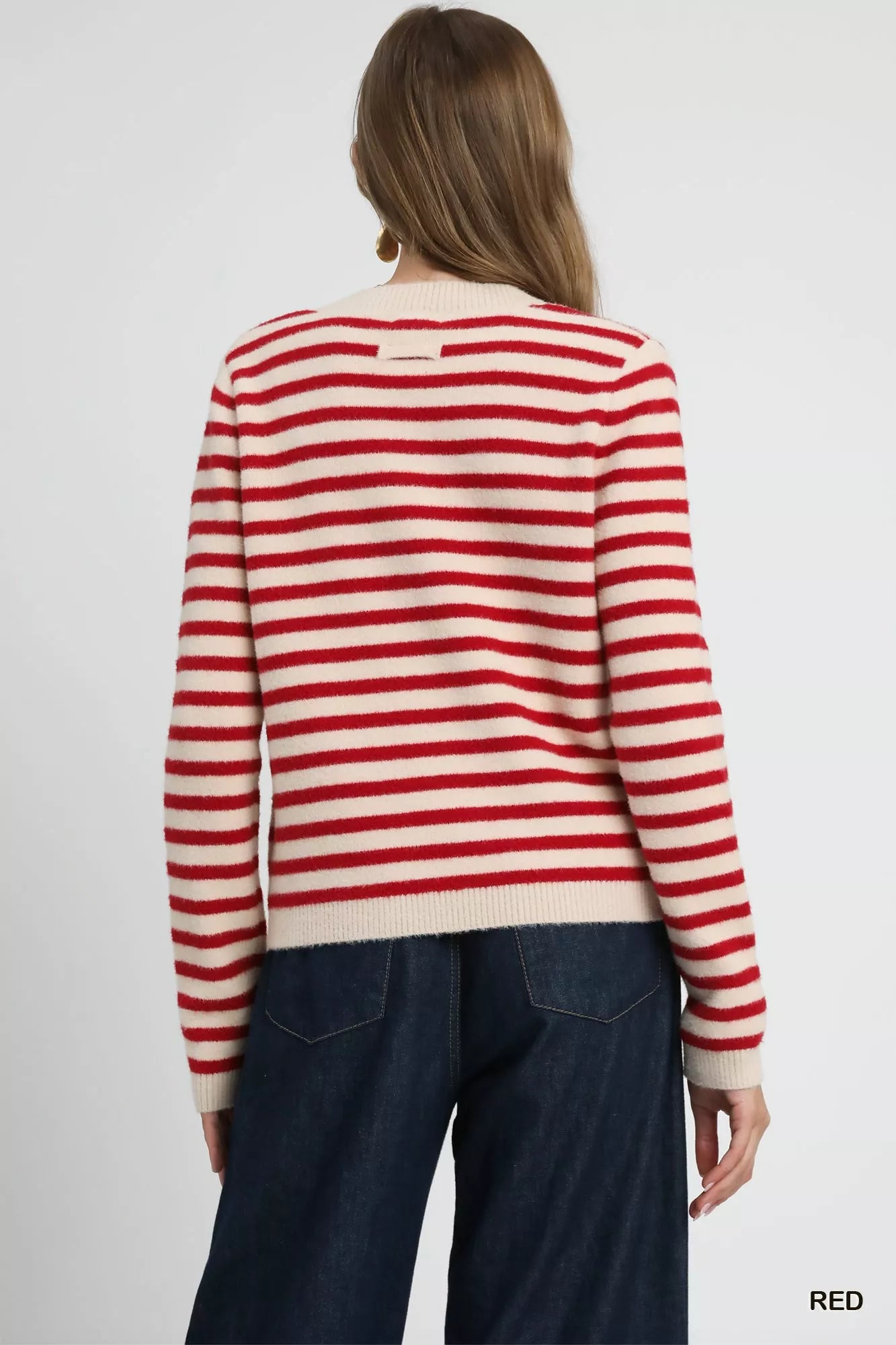Umgee Striped Knit Button-Up Cardigan | Cardigans Daverri Fashions