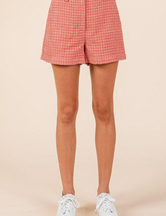 Mittoshop Tweed Classic Shorts with Side Pockets | Shorts Daverri Fashions