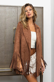 BiBi Single Blazer with Fringed Hem | Jackets Daverri Fashions
