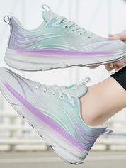 Purple Moon Gradient Colorful Breathable Athletic Sneakers | Sneakers Daverri Fashions