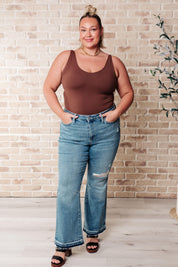 Isla Mid Rise Distressed Released Hem Bootcut Jeans | Womens Daverri Fashions