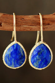 Royal Blue One Size Handmade Natural Stone Teardrop Earrings | Earrings Daverri Fashions