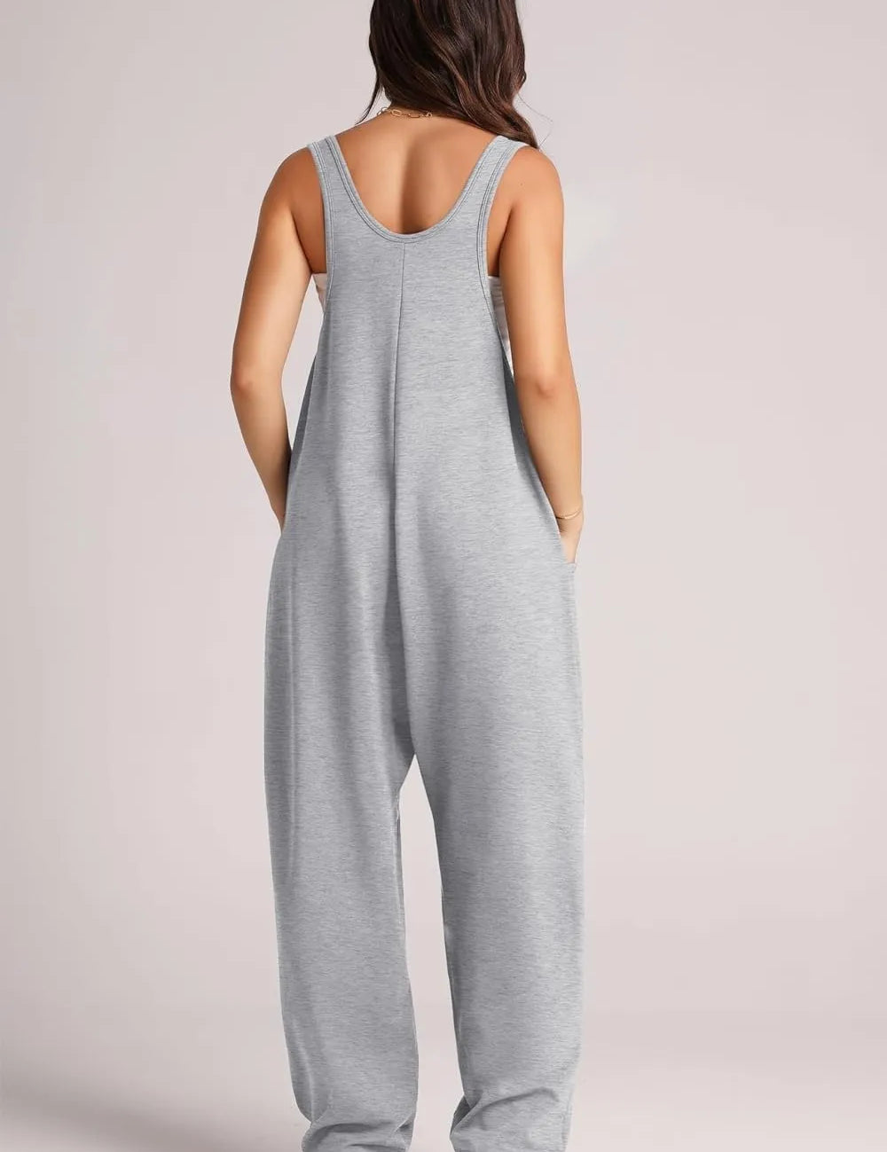 Lovelet Wide Strap Jumpsuit with Pockets | Overalls Daverri Fashions