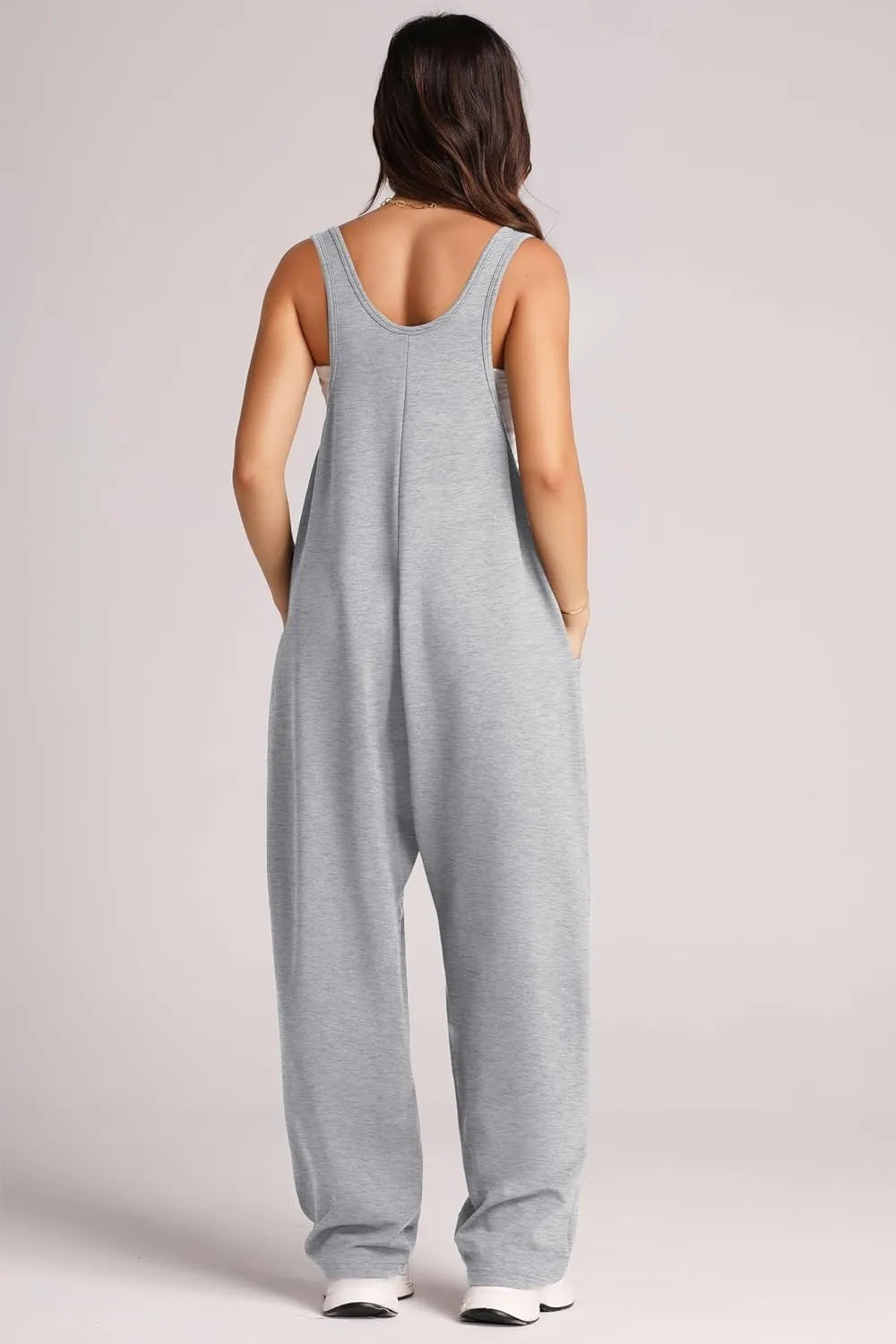 Lovelet Wide Strap Jumpsuit with Pockets | Overalls Daverri Fashions