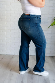 Muriel Mid Rise Control Top Classic Straight Jeans | Jeans Daverri Fashions