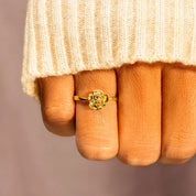 Rose Shape 18K Gold-Plated Ring | Rings Daverri Fashions