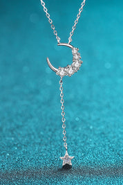 Star & Moon Moissanite Necklace | Necklaces Daverri Fashions