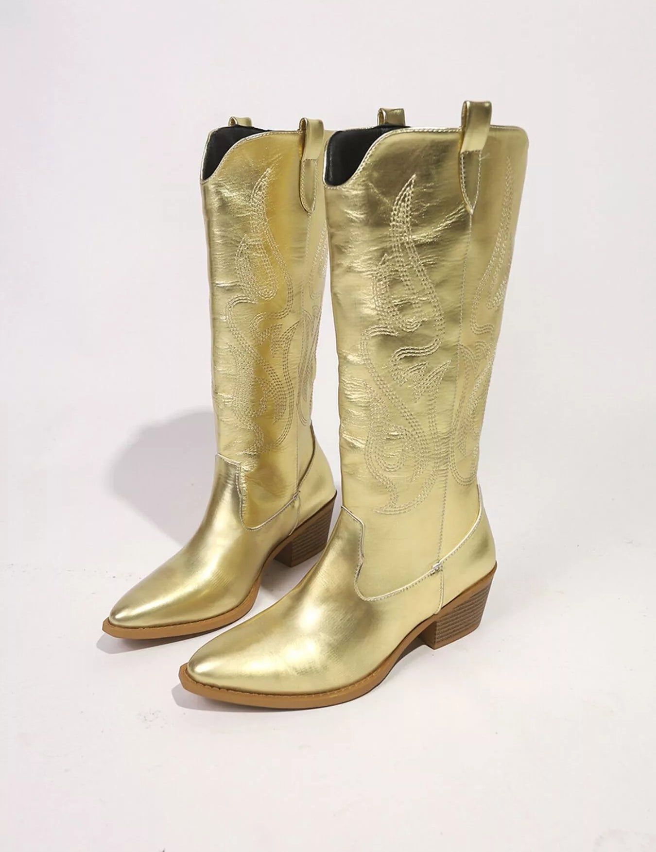 Point Toe Block Heels Boots | Boots Daverri Fashions