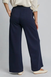Umgee Drawstring Wide Leg Pants with Pockets | Pants Daverri Fashions