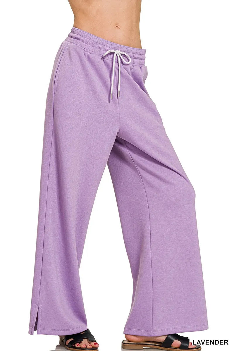 LAVENDER Zenana Scuba Drawstring Pants Lavender | Loungewear Bottoms Daverri Fashions