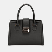 Black One Size David Jones Faux Leather Handbag | Handbags Daverri Fashions