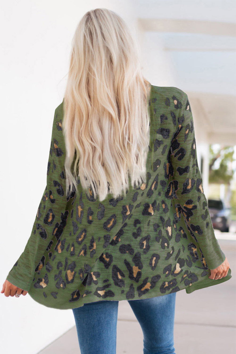 Printed Long Sleeve Cardigan | Cardigans Daverri Fashions