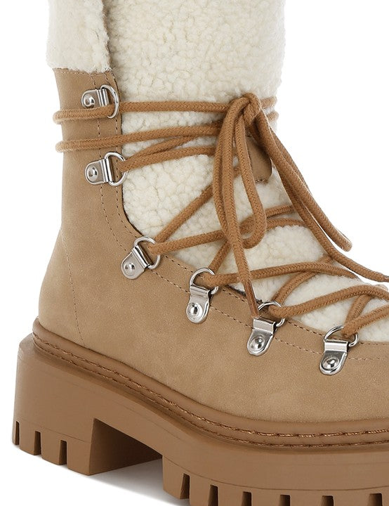 Omul Fleece & Faux Leather Boots | Boots Daverri Fashions