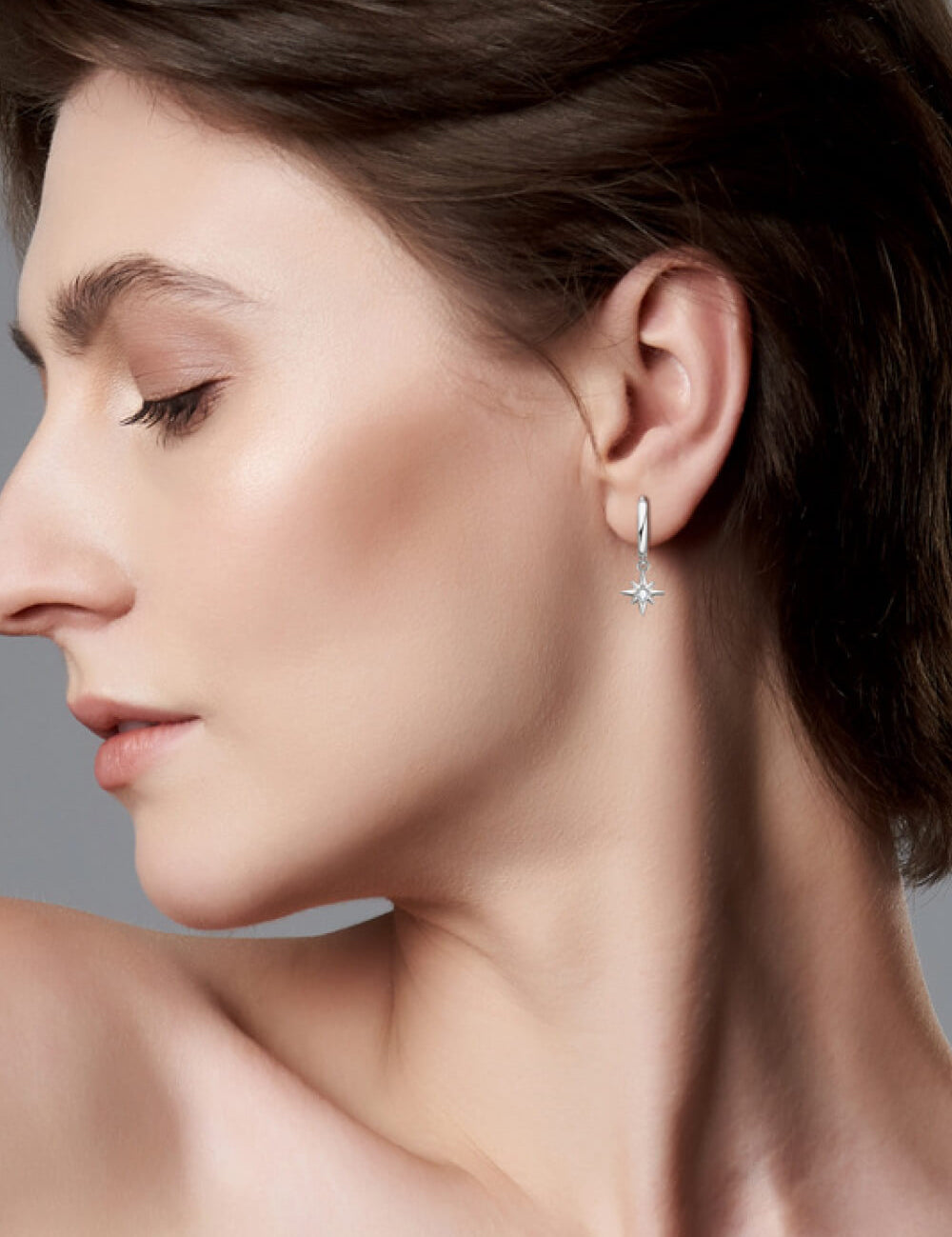 Moissanite Star Drop Earrings | Earrings Daverri Fashions