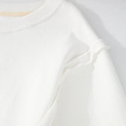 Exposed Seam High-Low Long Sleeve Sweatshirt | Daverri Fashions