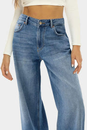 High Waist Wide Leg Jeans | Jeans Daverri Fashions