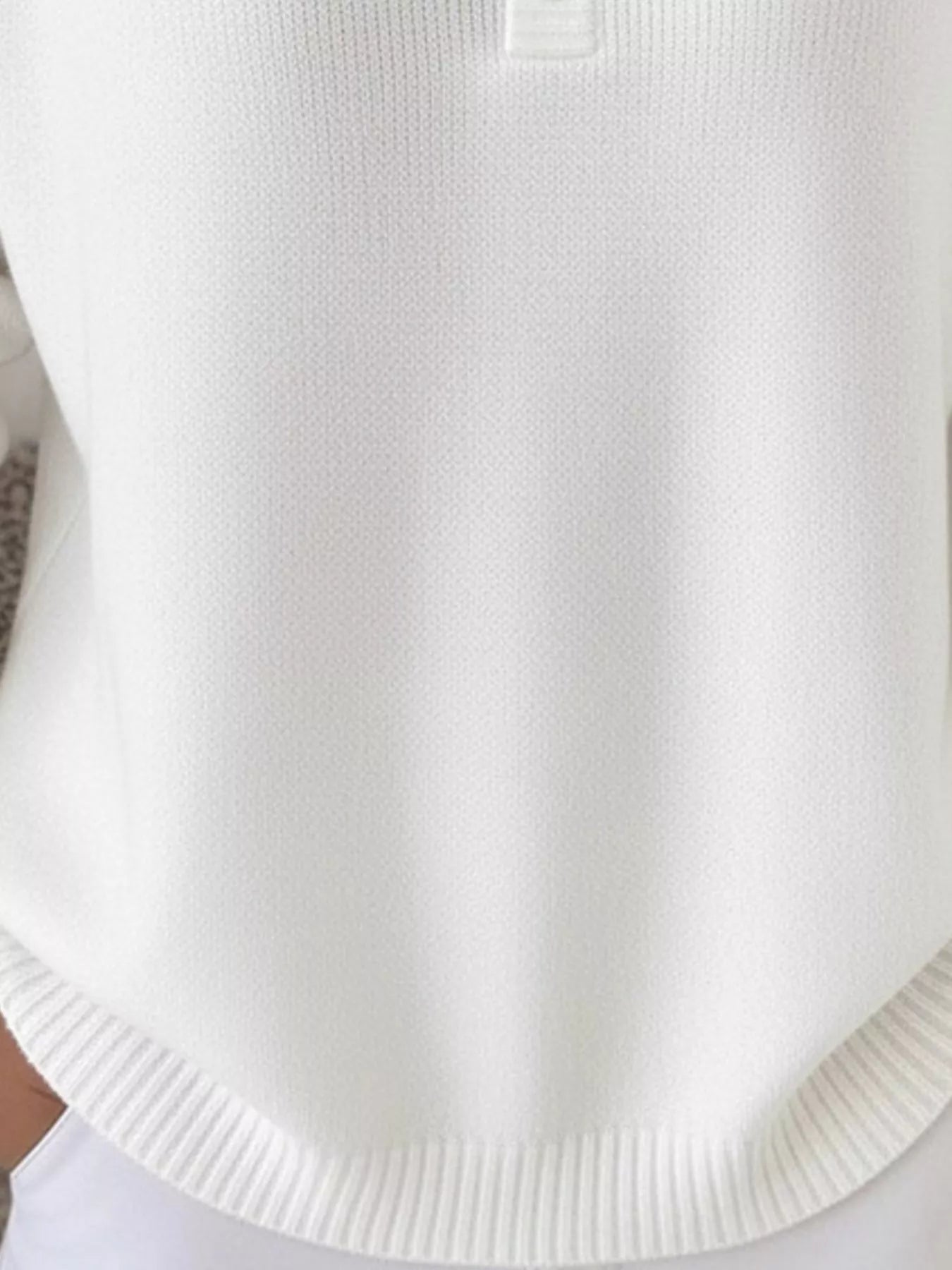 Full Size Half Button Long Sleeve Knit Top Plus Size | Knit Tops Daverri Fashions
