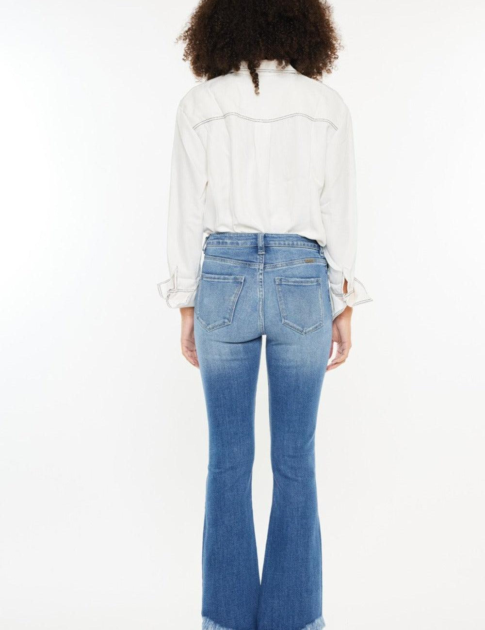 Kancan High Rise Frayed Hem Jeans | Jeans Daverri Fashions