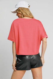 Umgee Full Size Lightweight Cropped Sweatshirt Plus Size | Sweatshirts Daverri Fashions