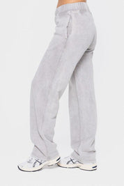 Mono B Elastic Waist Fleece Pants with Pockets | Pants Daverri Fashions
