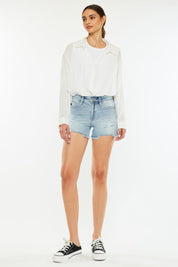Kancan High Rise Side Slit Denim Shorts | Denim Shorts Daverri Fashions