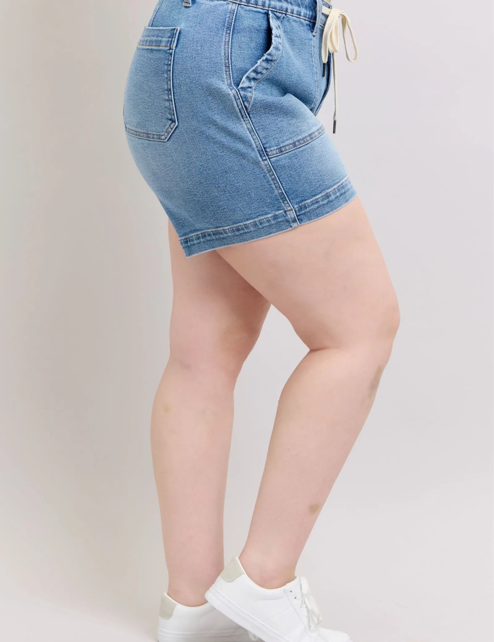 Judy Blue Plus Size High Waist Vintage Wash Denim Shorts | Denim Shorts Daverri Fashions