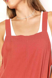 Perfee Wide Leg Overalls with Front Pockets | Daverri Fashions