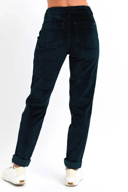 Judy Blue Full Size High Waist Corduroy Cuffed Jogger Plus Size | Daverri Fashions