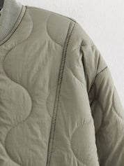 Quilted Button-Down Lightweight Jacket | Jackets Daverri Fashions