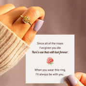 Rose Shape 18K Gold-Plated Ring | Rings Daverri Fashions