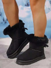 Black Round Toe Platform Boots | Boots Daverri Fashions