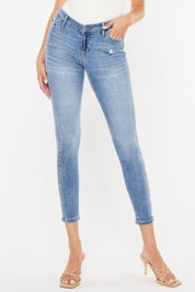 MED Kancan High Waist Cat's Whiskers Skinny Jeans | Daverri Fashions
