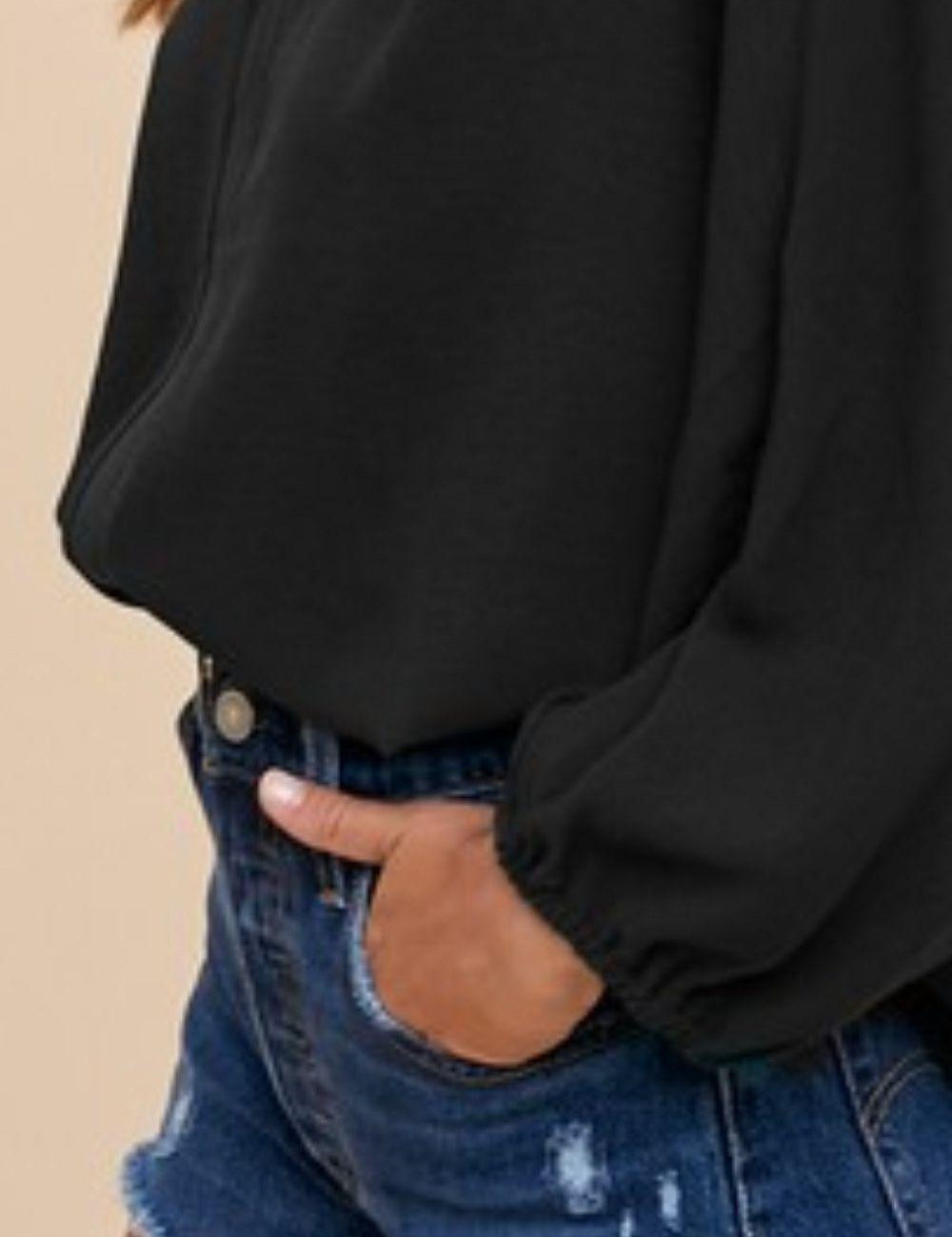 Annie Wear Notched Batwing Sleeve Blouse | Blouses Daverri Fashions