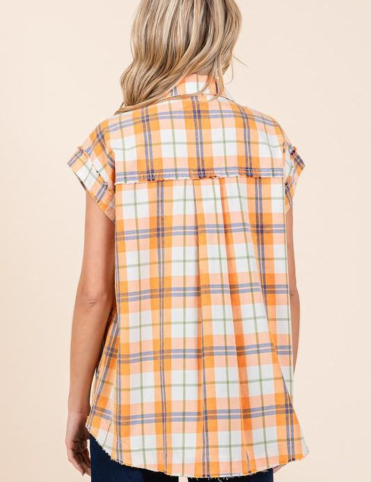 Mittoshop Mineral Wash Plaid Button Down Shirt | Shirts Daverri Fashions