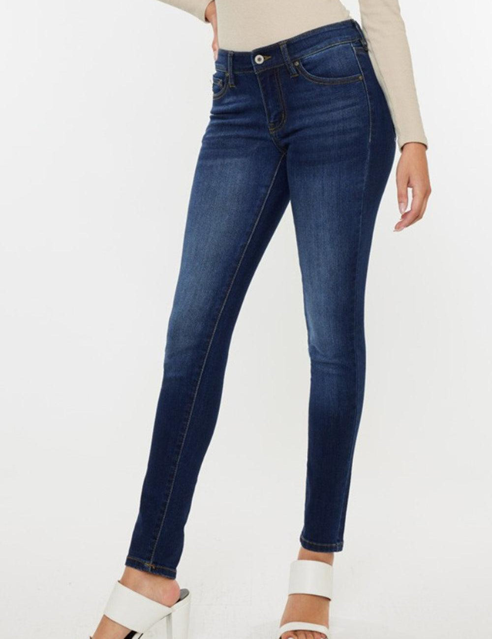 Dark Kancan Mid Rise Gradient Skinny Jeans | Jeans Daverri Fashions