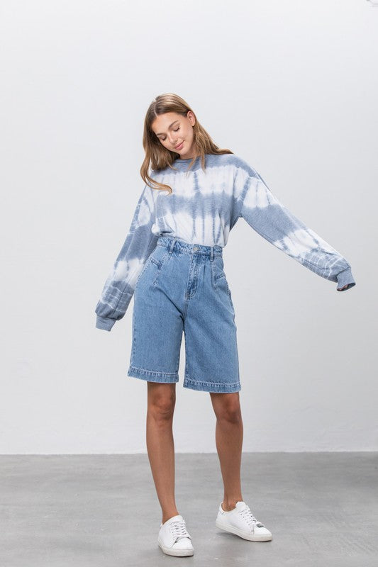 Mom Bermuda Denim Shorts | Bermuda Shorts Daverri Fashions