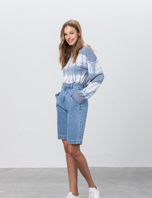 Mom Bermuda Denim Shorts | Bermuda Shorts Daverri Fashions