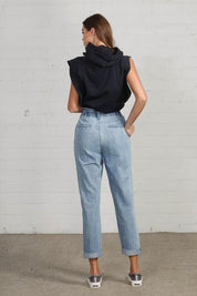 High Waist Relaxed Slouch Jeans | Jeans Daverri Fashions