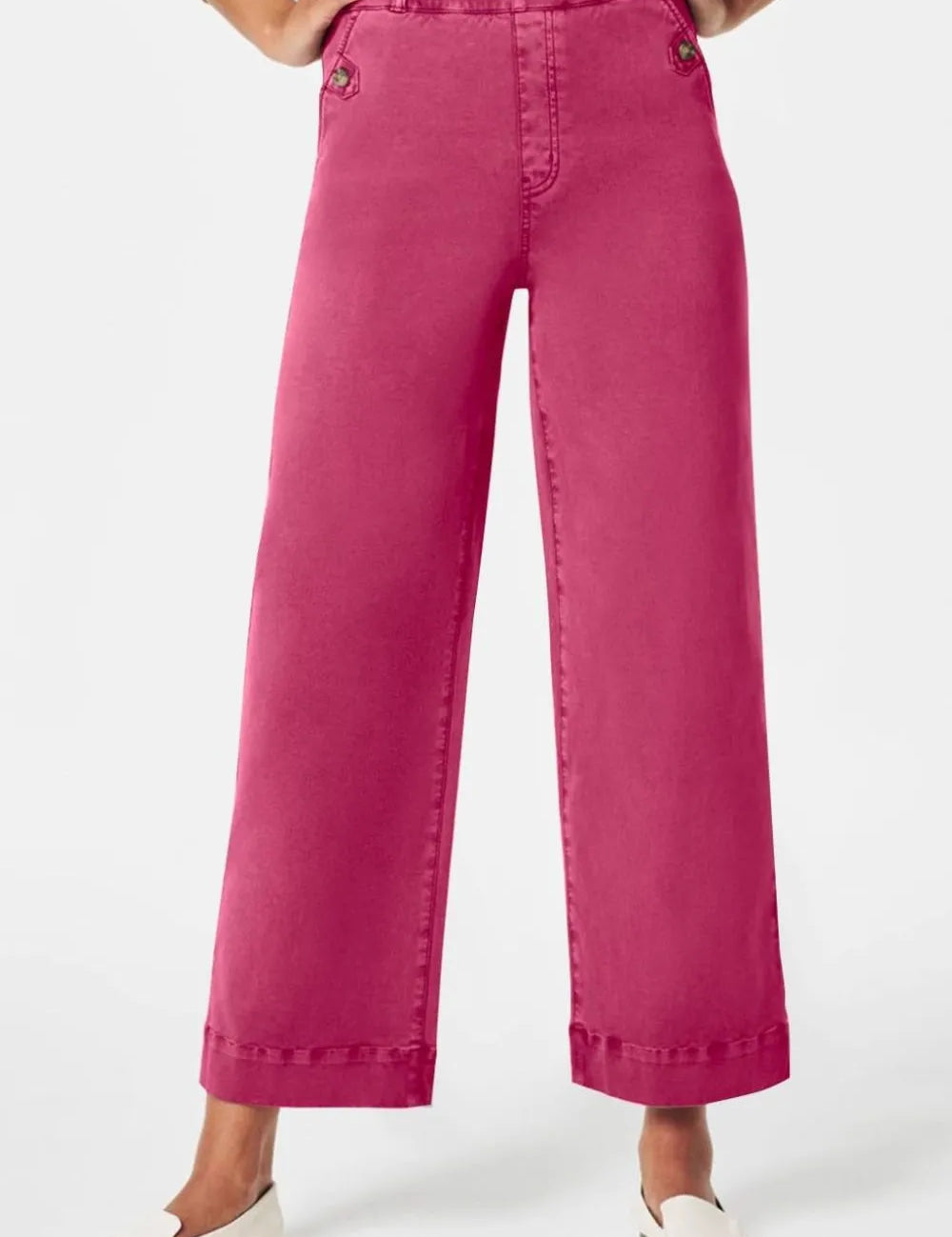 Fuchsia Pink High Waist Jeans with Pockets | Jeans Daverri Fashions