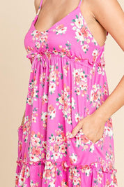 Culture Code Full Size Floral Ruffled Cami Dress | Cami Dresses Daverri Fashions