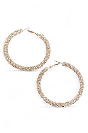 60MM Iconic Rhinestone Hoops | Earrings Daverri Fashions