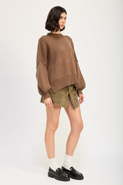 OVER FITTED LONG SLEEVE SWEATER TOP | Sweaters Daverri Fashions