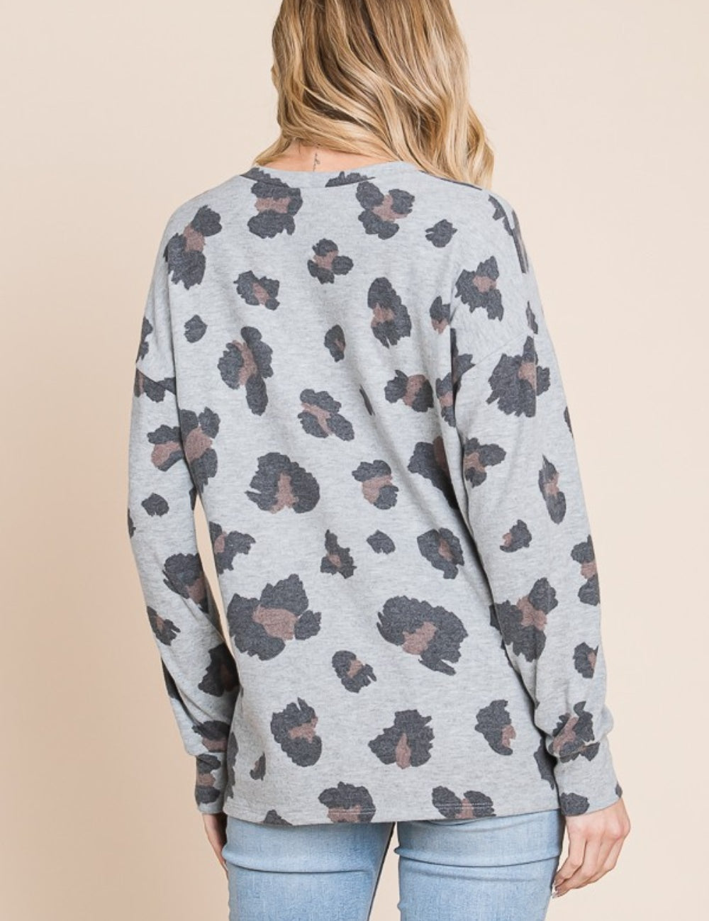 BOMBOM Leopard Drop Shoulder T-Shirt | Daverri Fashions