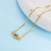 18K Gold-Plated Evil Eye Adjustable Bracelet | Bracelets Daverri Fashions