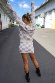 Fuzzy Checkered Skirt | Skirts Daverri Fashions