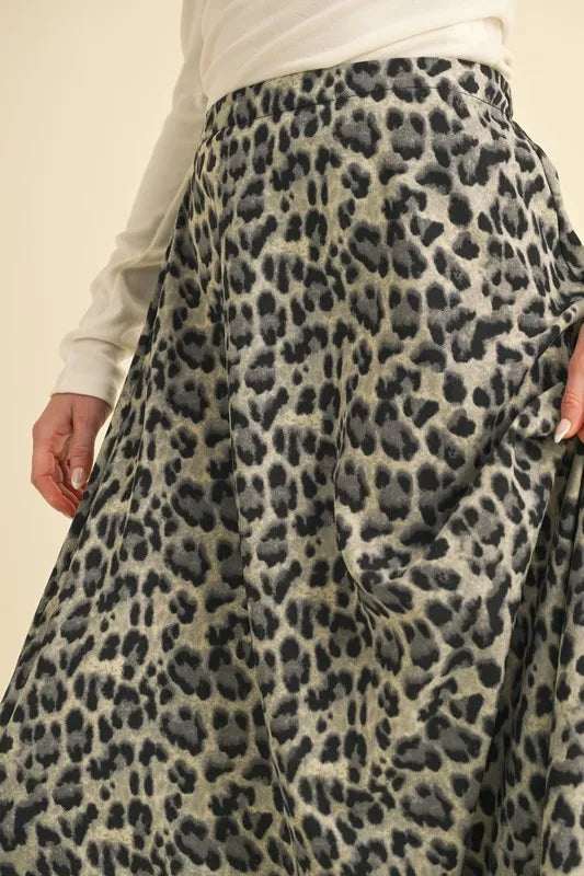 Aemi+Co Leopard Midi Skirt | Daverri Fashions