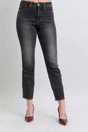 Judy Blue Full Size Mid Rise Tummy Control Slim Jeans Plus Size | Daverri Fashions