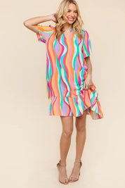 Haptics Tiered Woven Ruffle Hem Dress | Knee Length Dresses Daverri Fashions